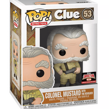 Load image into Gallery viewer, Funko Pop Retro Clue Colonel Mustard with Revolver #53 Vinyl Figure Targetcon