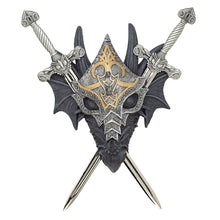 Load image into Gallery viewer, Armored Horned Dragon Wall Crest Home Decor Polyresin