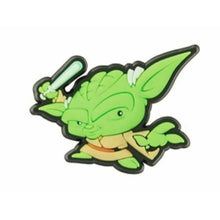 Load image into Gallery viewer, Star War Yoda F15 Jibbitz™ will fit in Clog type shoes with holes Shoe Charm