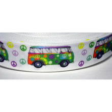 Load image into Gallery viewer, Mother & Daughter Groovy Peace Sign Symbol Van Keep Movin' 7/8" Keychain Wristlets Bracelets