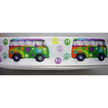 Load image into Gallery viewer, Mother & Daughter Groovy Peace Sign Symbol Van Keep Movin' 7/8" Keychain Wristlets Bracelets