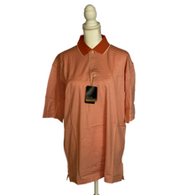 Load image into Gallery viewer, Outer Banks Reserve Mens Peach 60/2 Pima Cotton Polo Shirt Stripes