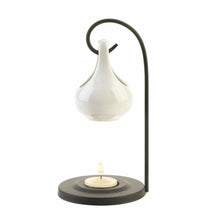 Load image into Gallery viewer, White Tear Drop Oil Warmer 4" x 4" x 7 5/8"