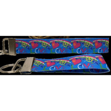 Load image into Gallery viewer, Mother & Daughter Retro Groovy 60s Blue Love Peace Symbol 7/8" Ribbon Wristlets Bracelets
