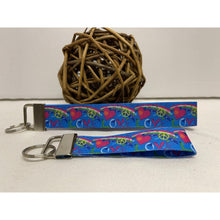 Load image into Gallery viewer, Mother & Daughter Retro Groovy 60s Blue Love Peace Symbol 7/8" Ribbon Wristlets Bracelets