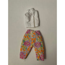 Load image into Gallery viewer, Vintage 2000 J C Penny Doll Clothes Pink Floral Capri White Shirt
