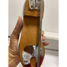 Load image into Gallery viewer, Riedell Youth White Leather Ice Skates Fiesta Blade Guards Jr Size 1 (Pre-owed)