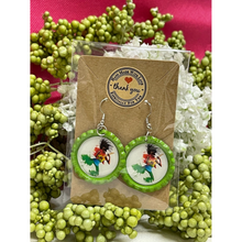 Load image into Gallery viewer, Raggae Splash Bottle Cap Retro 60's Dangle Fish-hook Earrings Handcrafted