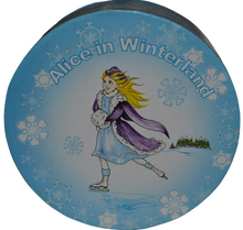 Load image into Gallery viewer, Alice in Winterland Glass Coasters 4pc Gift Set