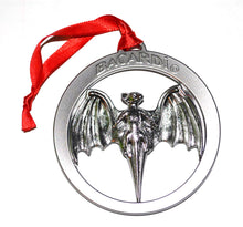 Load image into Gallery viewer, 2013 Bacardi BAT Holiday Ornament 3" Metal Logo Collectible Gift