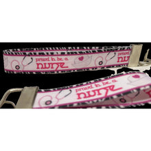 Load image into Gallery viewer, Mother & Daughter Medical Nursing Proud to Be a Nurse 7/8" Ribbon Keychain Wristlet Bracelet
