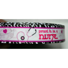 Load image into Gallery viewer, Mother & Daughter Medical Nursing Proud to Be a Nurse 7/8" Ribbon Keychain Wristlet Bracelet
