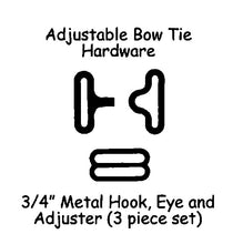 Load image into Gallery viewer, Bow Tie Clip 3/4&quot; Black Hardware Cravat Supplies 3 Pieces/Sets (10 sets)
