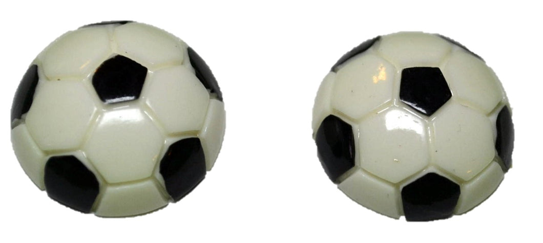 Soccer ball Patch Resin Flatback Cabochons Crafts Hair bows (Set of 2)