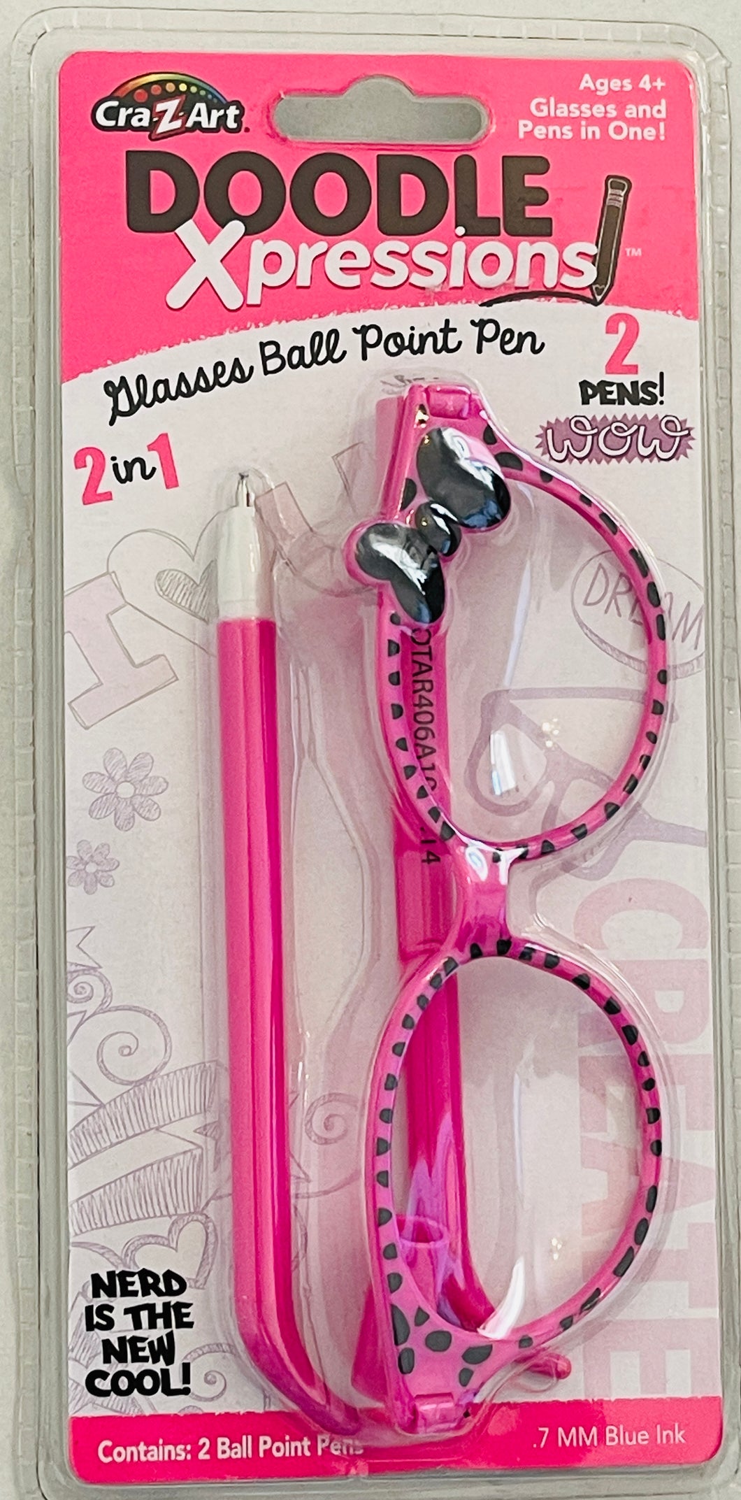CRA-Z-ART 2014 Doodle Xpressions Decorative Cheetah Bow Glasses & Pens