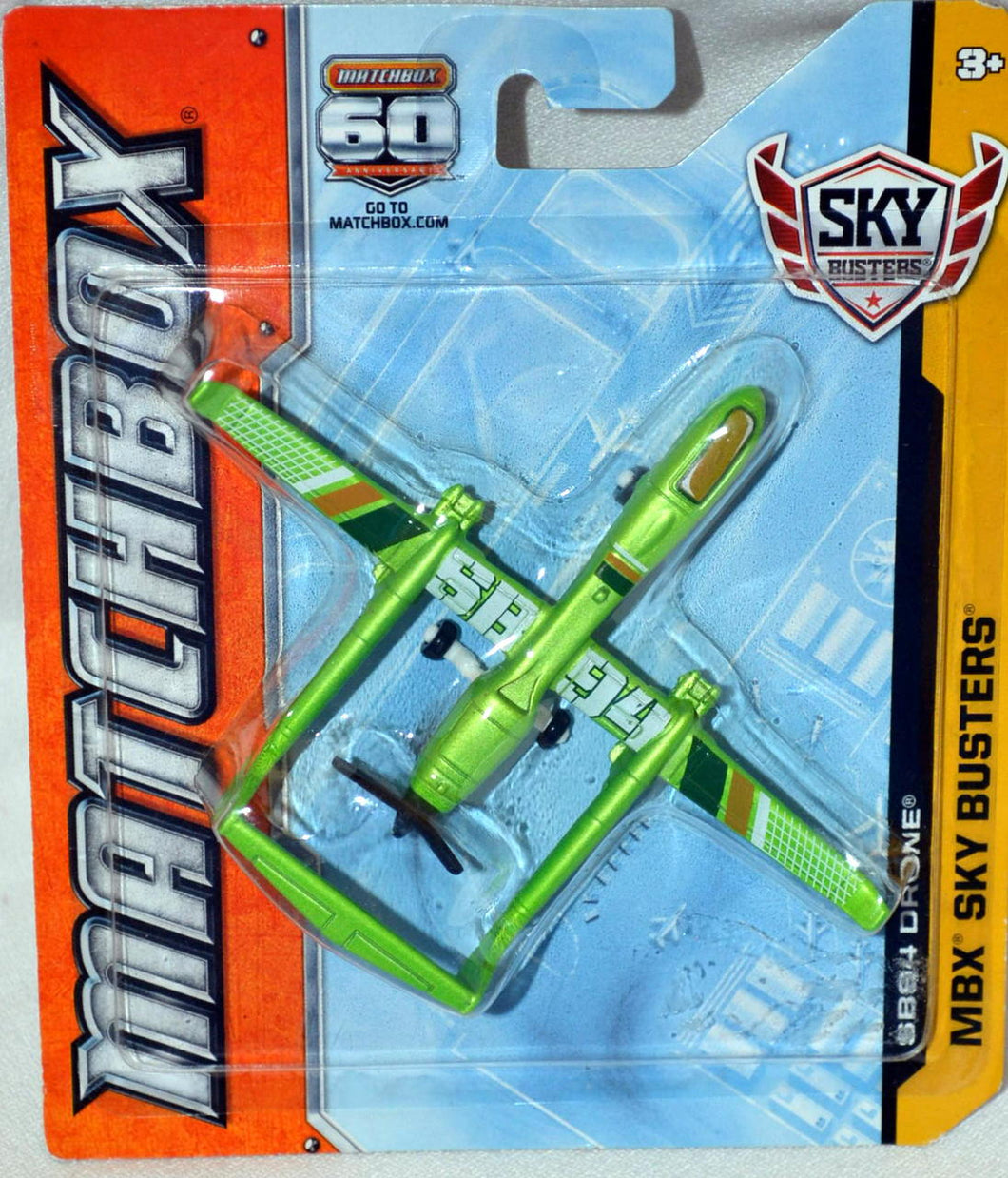 Matchbox 2012 SB94 Drone Green Airplance MBX Sky Busters (60th Anniv Ed) #W5328