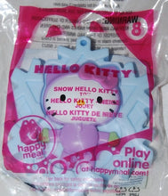 Load image into Gallery viewer, McDonald's 2011 Hello Kitty Snow Hello Kitty Snowflake Toy #8 & Stickers
