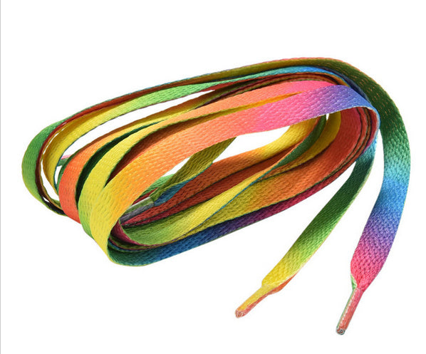 Rainbow Psychedelic Flat Sports Sneakers Laces Strings 47