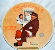 Load image into Gallery viewer, Bradford Exchange Norman Rockwell Plate Christmas 1983 Santa In The Subway (Pre-owned)