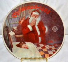 Load image into Gallery viewer, Vtg Bradford Exchange Norman Rockwell Plate Christmas 1986 Deer Santy Claus (Pre-owned)