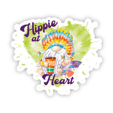 Load image into Gallery viewer, Retro Hippie Cricut Stickers - Hippie at Heart Gnome 3.0" x 2.6" Die Cut