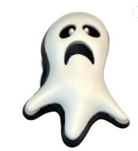 Load image into Gallery viewer, 2006-07 White Halloween Spooky Ghost Oh NO Sad Face Jibbitz™ Shoe Charms