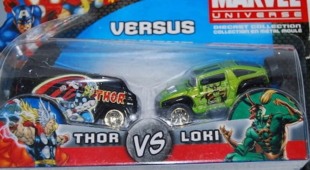Marvel Universe Diecast Collection Thor Vs. Loki Maisto 2 car Set