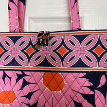 Load image into Gallery viewer, Vera Bradley Loves Me Pink Floral Print Tote Purse HandBag Quilted Retired