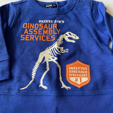 Load image into Gallery viewer, Baby Gap Infant Dinosaur Skelton Assembly Blue Sweat  Shirt
