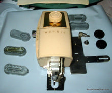 Load image into Gallery viewer, 1960 Singer Green Atomic Case Sewing Buttonhole Maker case #489500 or 489510