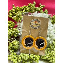 Load image into Gallery viewer, Afro Queen Bottle Cap Retro 60's Dangle Fish-hook Earrings Handcrafted