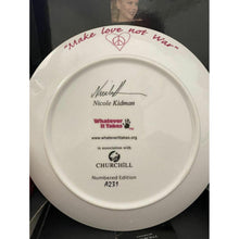 Load image into Gallery viewer, Nicole Kidman "Make Love Not War" Whatever it Takes 8" Collector Plate (Pre-Owned)