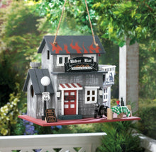 Load image into Gallery viewer, Route 66 Motorcycle Biker Bar Hanging Birdhouse
