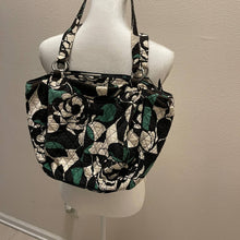 Load image into Gallery viewer, Vera Bradley Green & Blue Floral Purse tote (Pre-owned)