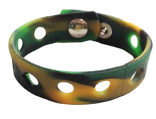 Load image into Gallery viewer, Camouflage Silicone Wristbands for Shoe Charms Sport Bracelets - Military 7" (18cm) or 8" (21cm)