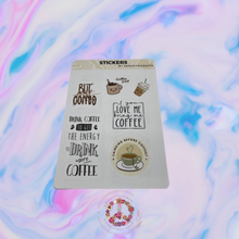 Load image into Gallery viewer, Matte Stickers Sheet - Coffee Lovers - 002
