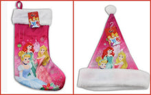 Load image into Gallery viewer, Disney Princess Christmas Holiday Stocking 18" or Santa Hat 16"