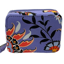 Load image into Gallery viewer, Vera Bradley Travel Pill Case Mural Garden Lavendar