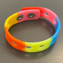 Load image into Gallery viewer, Rainbow Wristbands for Shoe Charms Sport Bracelets- 7" (18cm) or 8" (21cm)
