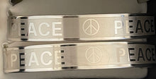 Load image into Gallery viewer, Groovy Stainless Metal Peace Sign Symbol Wristband Bracelet