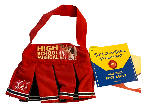 Build a Bear High School Musical BABW Bear Cheerleader Skirt Purse