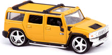Load image into Gallery viewer, Tracksters 2005 Die Cast 1:64 Premier Ltd Ed Yellow Hummer H2 On-line Racing