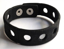Load image into Gallery viewer, Black Silicone Wristbands for Shoe Charms Sport Bracelets -  7" (18cm) or 8" (21cm)