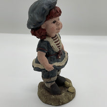 Load image into Gallery viewer, Sarah's Attic 1990 Cupcake Red Hair Girl USA Beach Shells Figurine (Pre-owned)