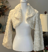 Load image into Gallery viewer, American Girl Faux Fur Cream Beige Fancy Shrug Short Jacket For Girls