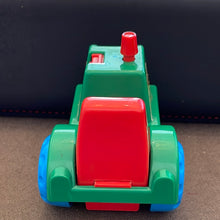 Load image into Gallery viewer, Vtg Playmates Farm Red & Green Tractor 4" X 3" W/ Sticker Old Mcdonalds