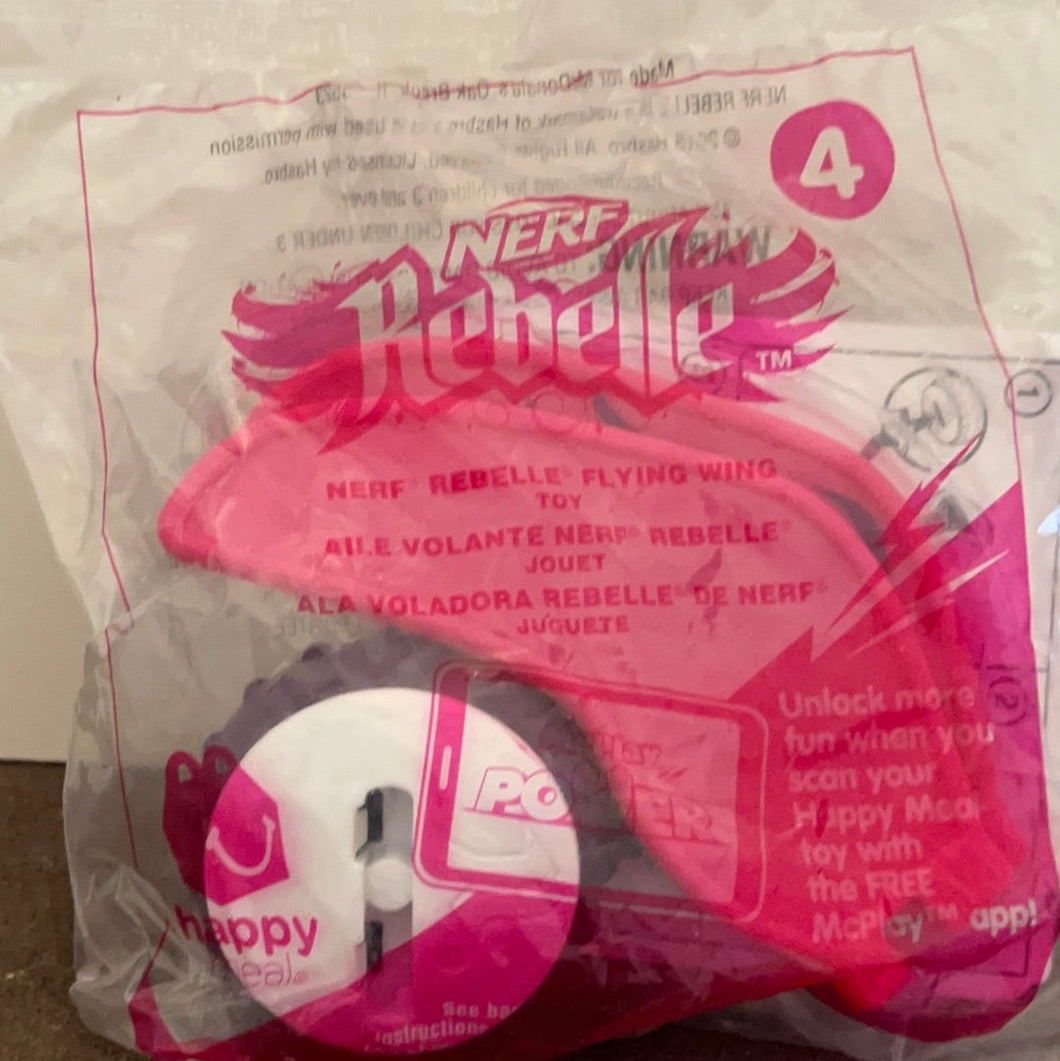 McDonald's 2015 Happy Meal Nerf Pink Rebelle Nerf Rebelle Flying Wing Toy #4