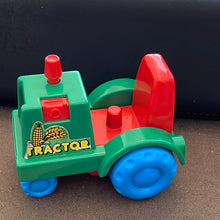 Load image into Gallery viewer, Vtg Playmates Farm Red & Green Tractor 4" X 3" W/ Sticker Old Mcdonalds
