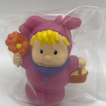 Load image into Gallery viewer, Mattel 2002 Fisher Price Little People Easter Eddie Dressed in Pink Bunny Costume Figure