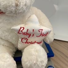 Load image into Gallery viewer, Gund Baby's First Christmas White Teddy Bear Plush 8" (Pre-owned) #8751
